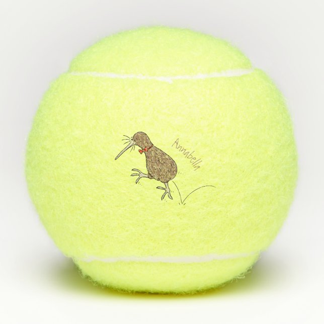 Pelotas De Tenis Feliz salto kiwi con diseño de personalizado de co (Anverso)
