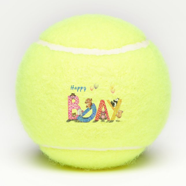 Pelotas De Tenis Fiesta Bears Bears Happy Birday Tennis Balls (Reverso)