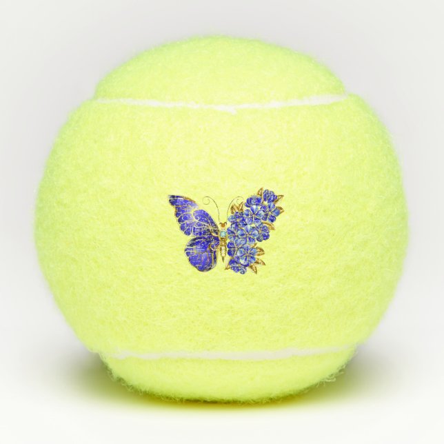 Pelotas De Tenis Flor Sapphire Mariposa (Anverso)