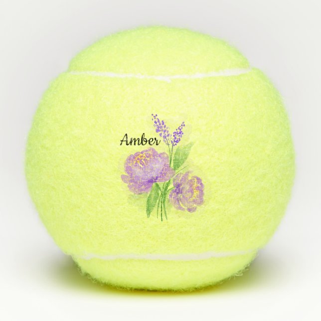 Pelotas De Tenis Floral (Anverso)
