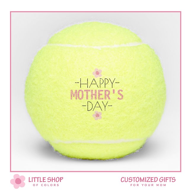 Pelotas De Tenis Floral feliz día de la madre personalizada (Subido por el creador)