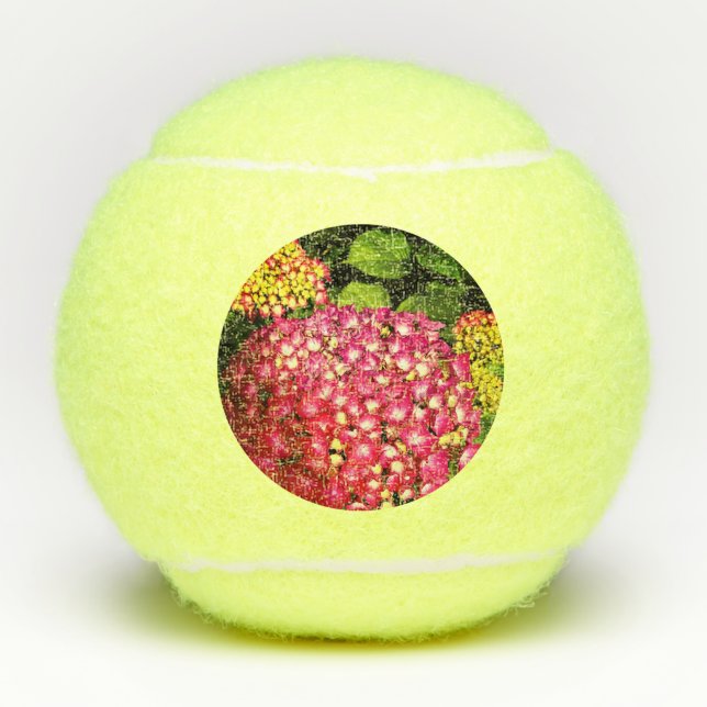 Pelotas De Tenis Flores rosa y crema (Anverso)
