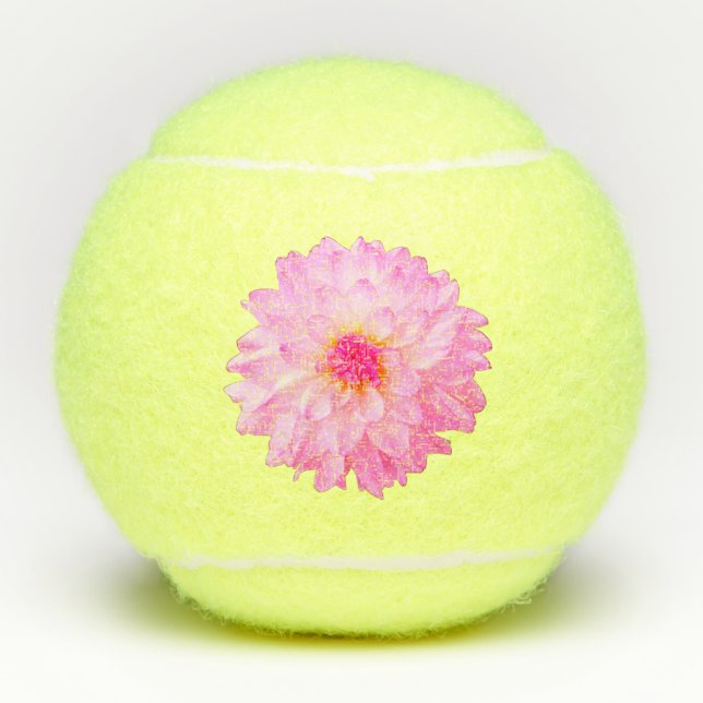 Pelotas De Tenis Flores rosadas (Anverso)