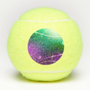 Pelotas De Tenis Fondo morado festivo Mardi Gras