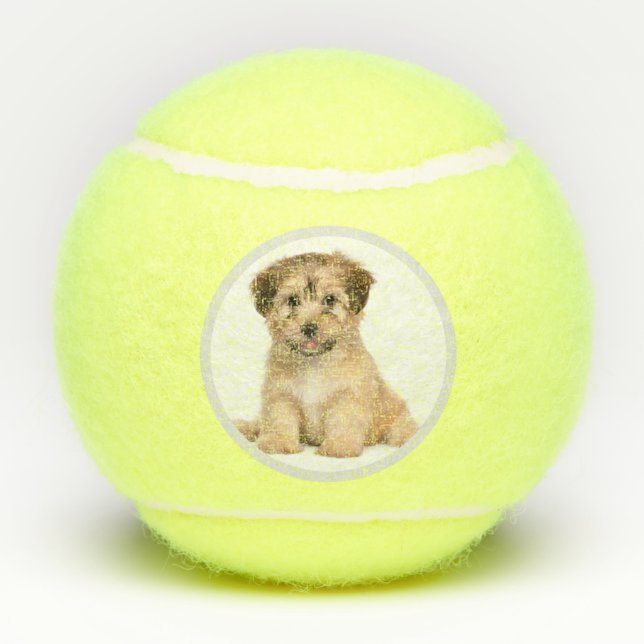 Pelotas De Tenis Foto de perro personalizada Personalizado (Reverso)