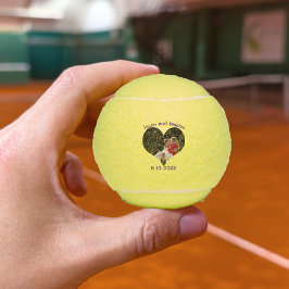 Pelotas De Tenis Foto del corazón del boda