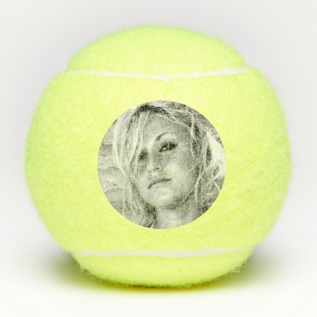Pelotas De Tenis Foto personalizada del equipo de tenis (Anverso)