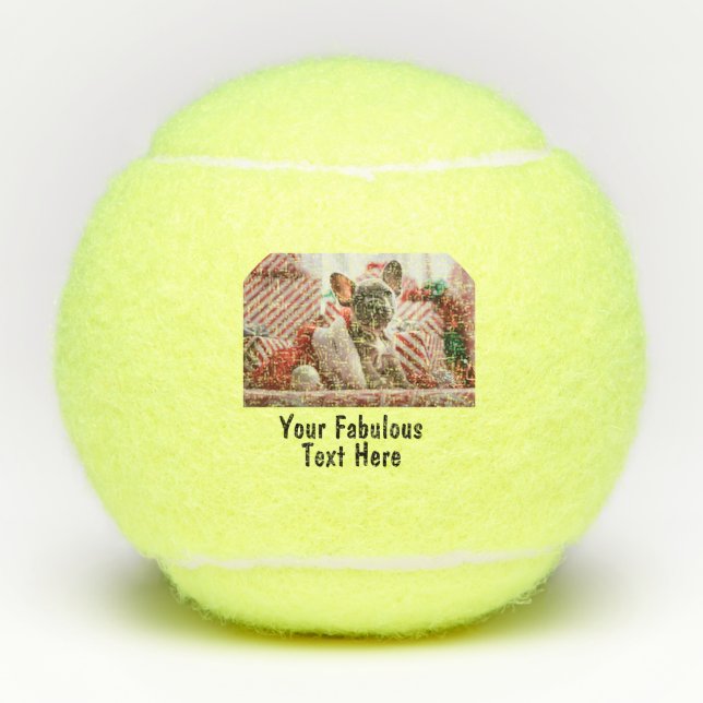 Pelotas De Tenis Foto y texto personalizados (Anverso)