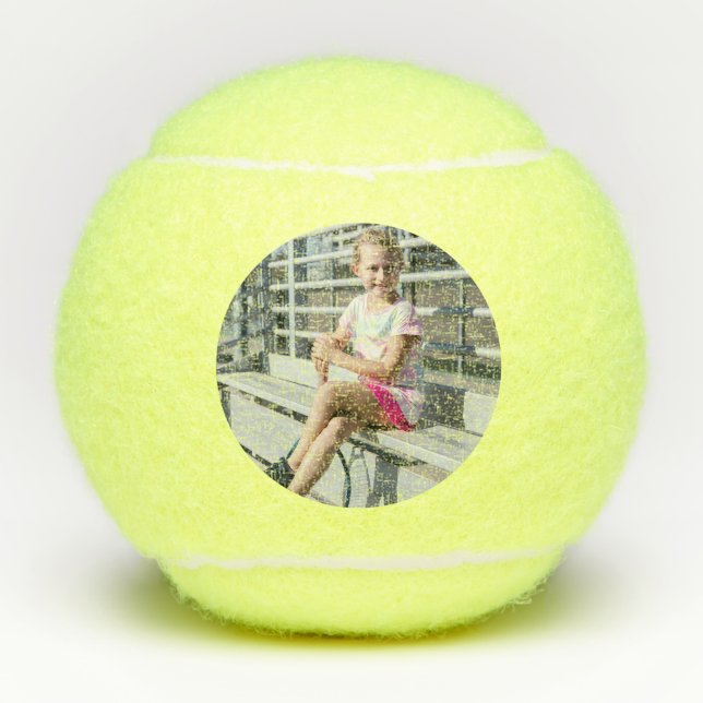 Pelotas de tenis fotográficas de jugador personali (Anverso)