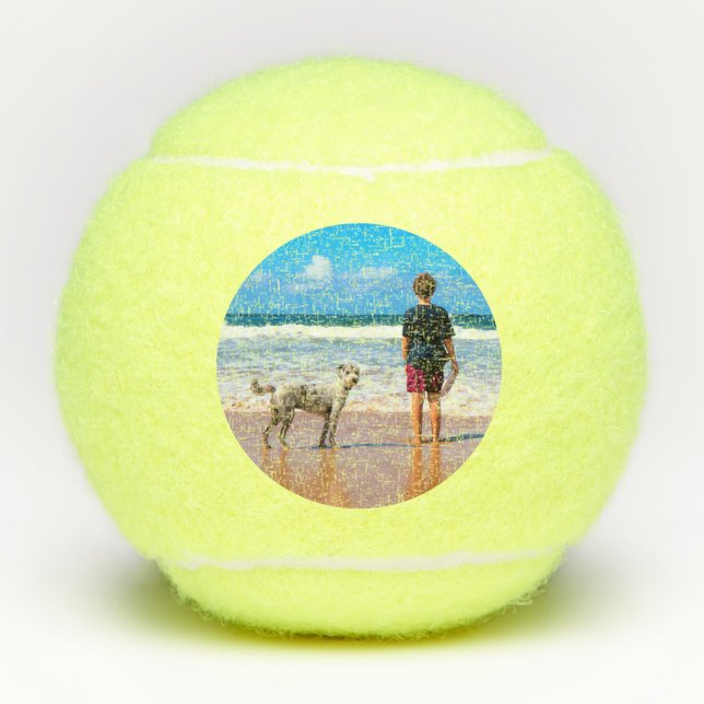 Pelotas De Tenis Fotos personalizados Saltan al tenis tus fotos con (Anverso)