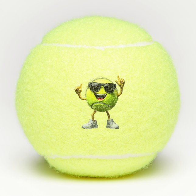 Pelotas De Tenis Fundido jugador deportivo Dabbing Tennis Ball (Anverso)