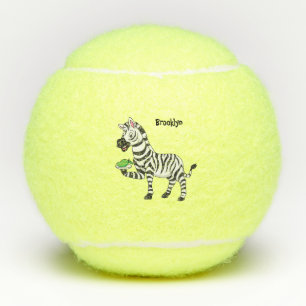 Pelotas De Tenis Funny ilustracion de personalizado de cebra