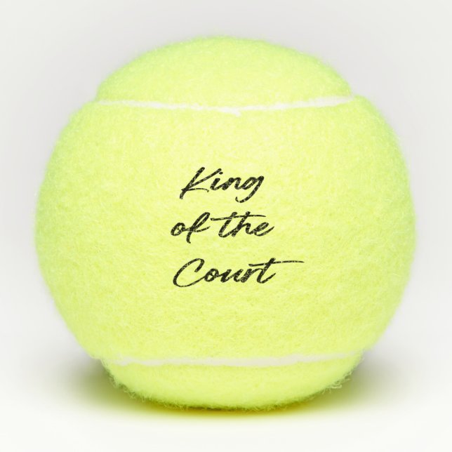 Pelotas De Tenis Funny King of the Court Modern Script (Anverso)
