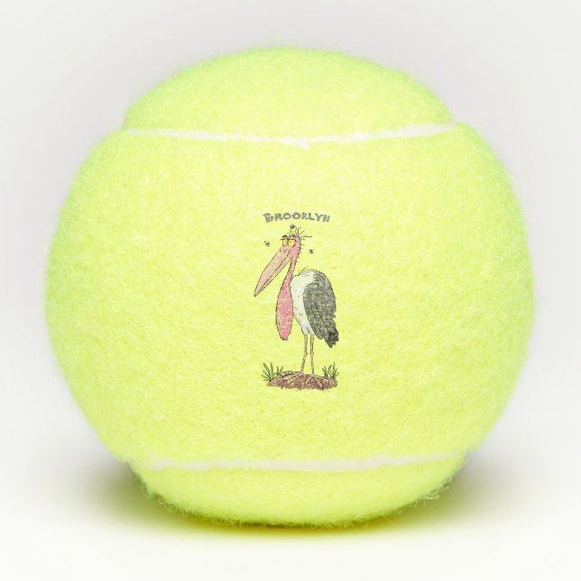 Pelotas De Tenis Funny marabou stork personalizado (Anverso)