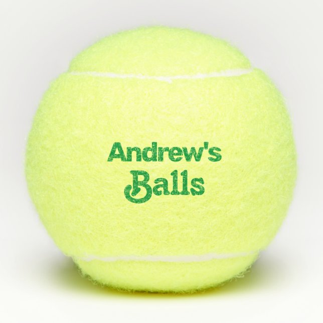 Pelotas De Tenis Funny Personalizado Nombre impreso (Anverso)