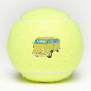 Pelotas De Tenis Furgoneta de dibujos animados clásica de color ver