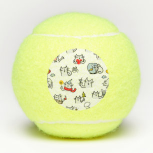 Pelotas De Tenis Gatos divertidos, leche y magia.