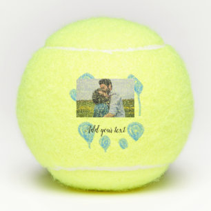 Pelotas De Tenis Globos azules simples de acuarela añaden texto de