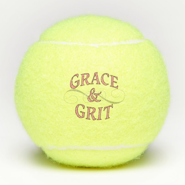 Pelotas De Tenis Grace y Grit en rosa y gris (Anverso)