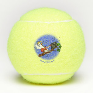 Pelotas De Tenis Graciosa cacatúa tocando el personalizado de guita