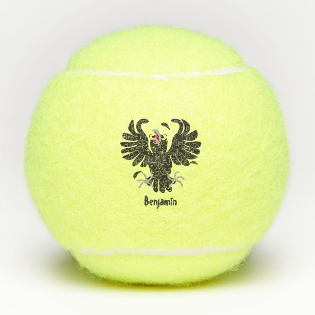 Pelotas De Tenis Gracioso ilustracion de personalizado de cuervos l (Anverso)