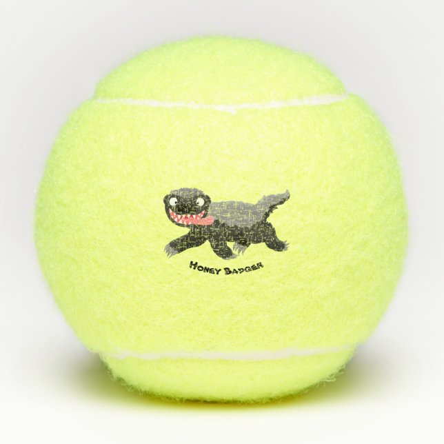 Pelotas De Tenis Gracioso ilustracion personalizado de insignia con (Anverso)