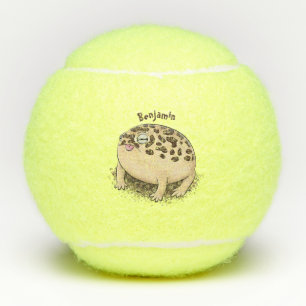 Pelotas De Tenis Gracioso ilustracion personalizado de rana de lluv