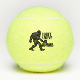 Pelotas De Tenis Gracioso pie-no creo en los humanos