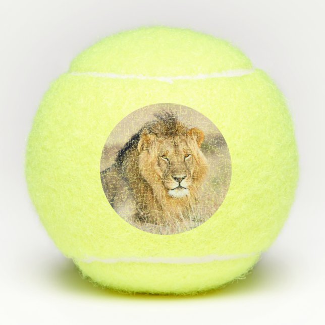 Pelotas De Tenis Gran majestuosa foto de un animal salvaje (Anverso)