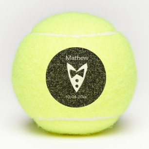 Pelotas De Tenis groomman add name año camiseta de la proa negra ti