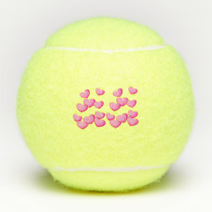 Pelotas De Tenis Grupo de corazones vibrantes de Bonito tonos rosad