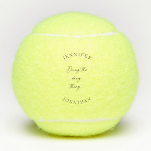 Pelotas De Tenis Haciendo la Cosa Personalizada Nombres de Pareja