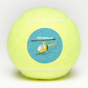 Pelotas De Tenis Helicóptero de personalizado alegre amarillo lindo