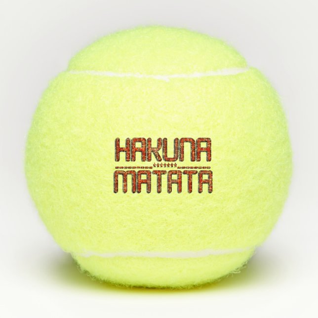 Pelotas De Tenis Hermoso Grabado en relieve asombroso Rojo Hakuna M (Anverso)