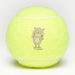Pelotas De Tenis Hermoso hámster sonriente lindo con personalizado 