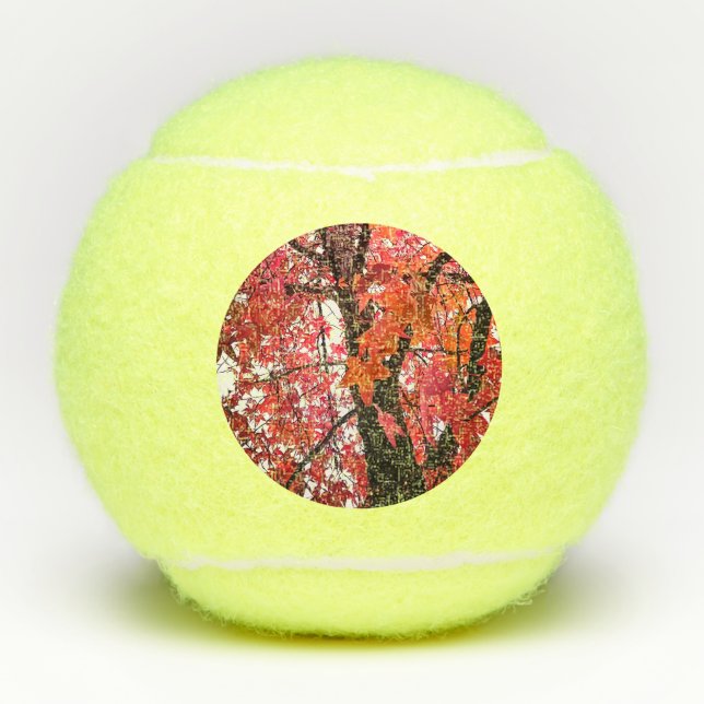 Pelotas De Tenis Hojas rosadas (Anverso)