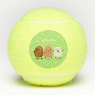 Pelotas De Tenis Huevos kawaii lindo ilustracion personalizado dive