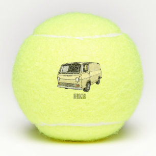 Pelotas De Tenis Ilustracion clásico van personalizado