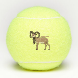 Pelotas De Tenis Ilustracion de cabra de Mouflon