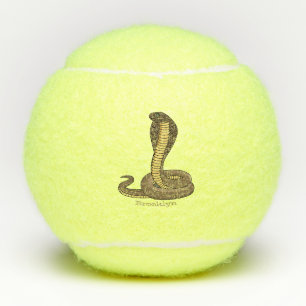 Pelotas De Tenis Ilustracion de cobra marrón