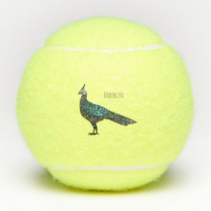 Pelotas De Tenis ilustración de dibujos animados de ave faisán pavo