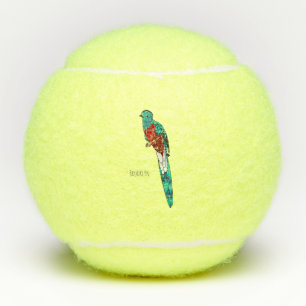 Pelotas De Tenis Ilustración de dibujos animados del pájaro quetzal