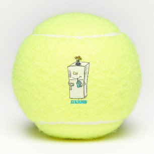 Pelotas De Tenis Ilustración de dibujos animados divertida de never