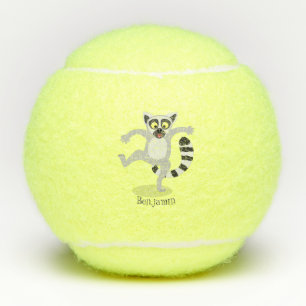 Pelotas De Tenis Ilustracion de personalizado bailador de lémur de