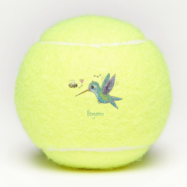 Pelotas De Tenis Ilustracion de personalizado de abejas (Anverso)