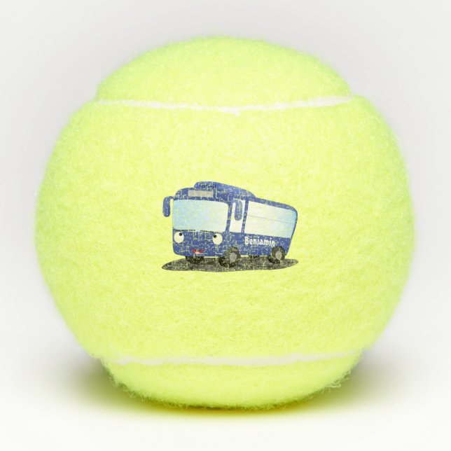 Pelotas De Tenis Ilustracion de personalizado de autobús moderno az (Anverso)
