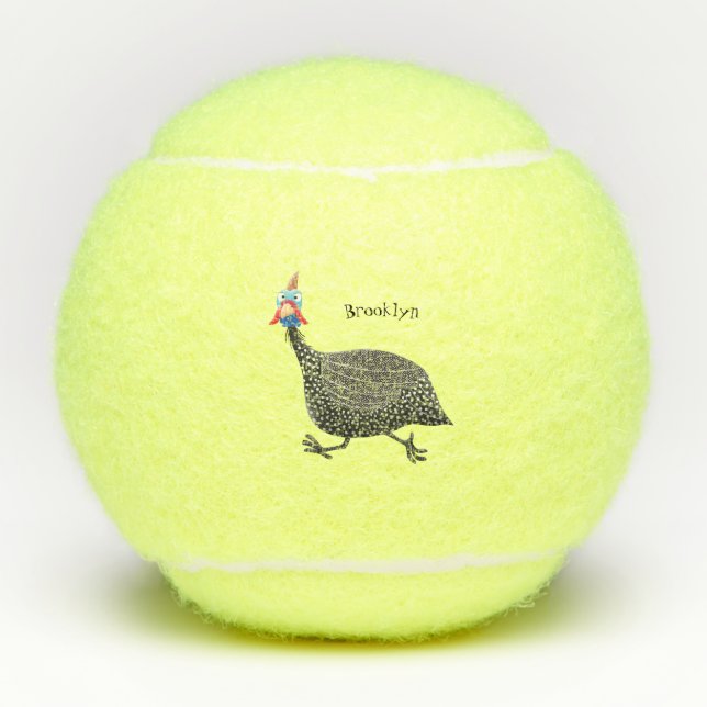 Pelotas De Tenis Ilustracion de personalizado de aves divertidos de (Anverso)