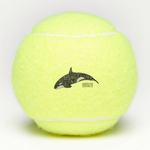 Pelotas De Tenis Ilustracion de personalizado de ballenas asesina