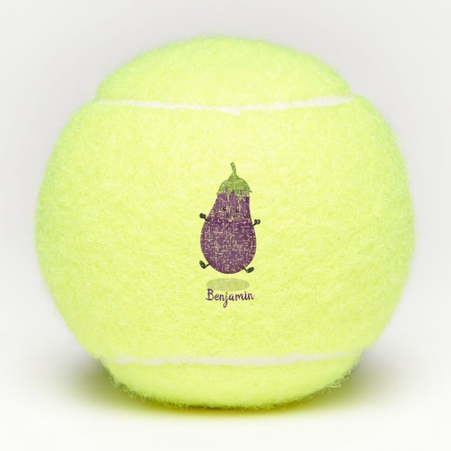 Pelotas De Tenis Ilustracion de personalizado de berenjenas de bere (Anverso)