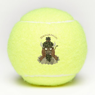 Pelotas De Tenis Ilustracion de personalizado de bisontes búfalos d
